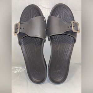 CROCS Black Sarah Buckle Women's Sandals